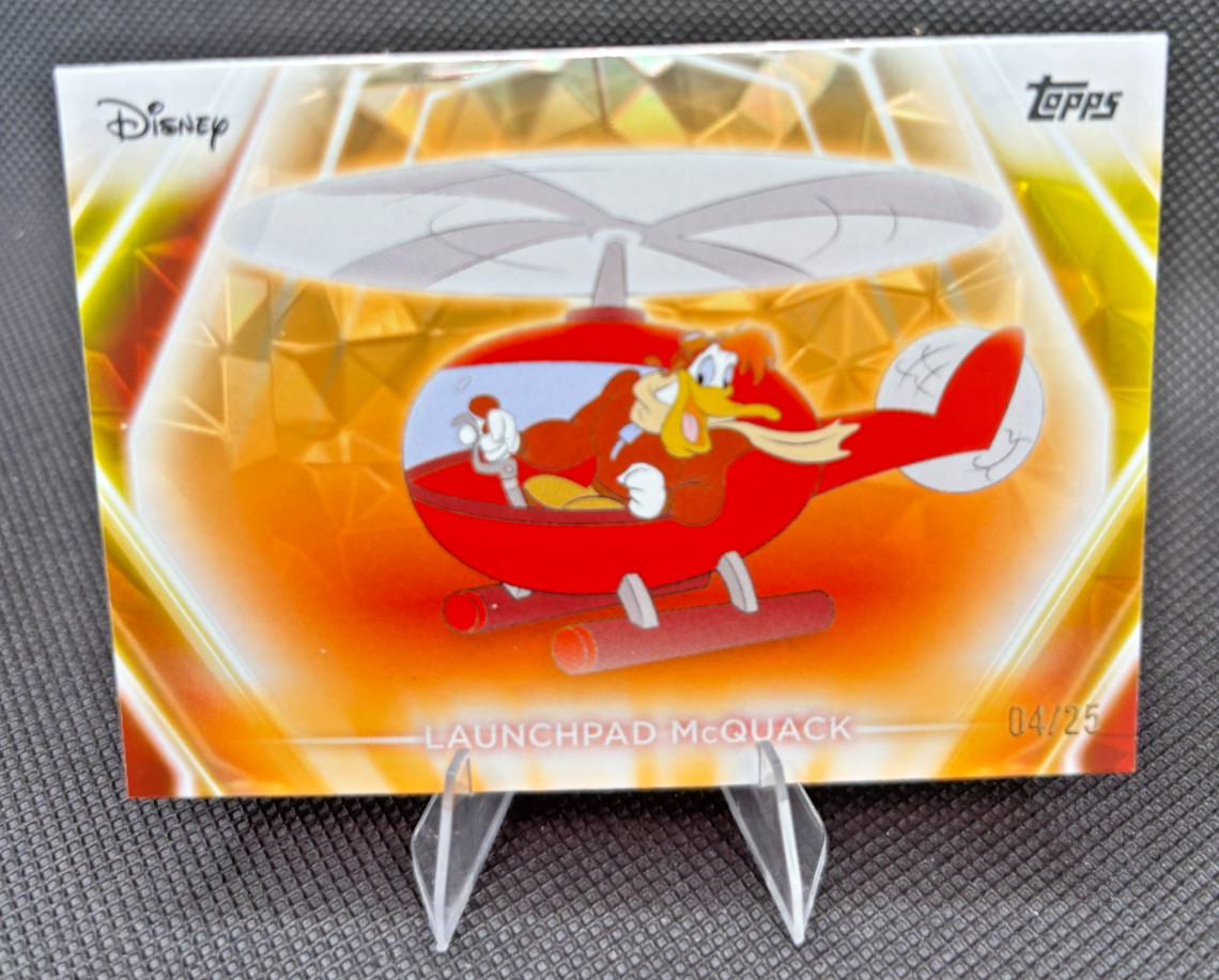 2026 Topps Disney Neon Launchpad McQuack Orange Diamante Refractor /25 DuckTales