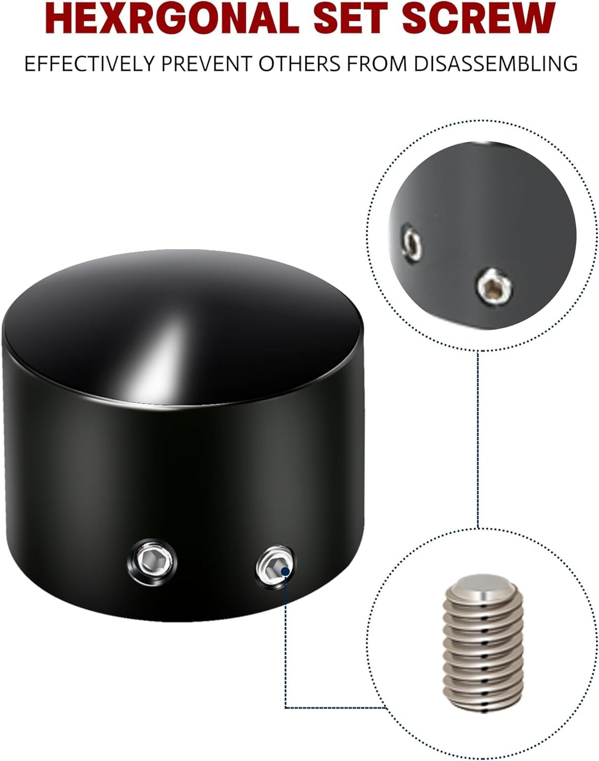 Durable Black Front Axle Caps for Harley Davidson 2002-2023—Easy Installation