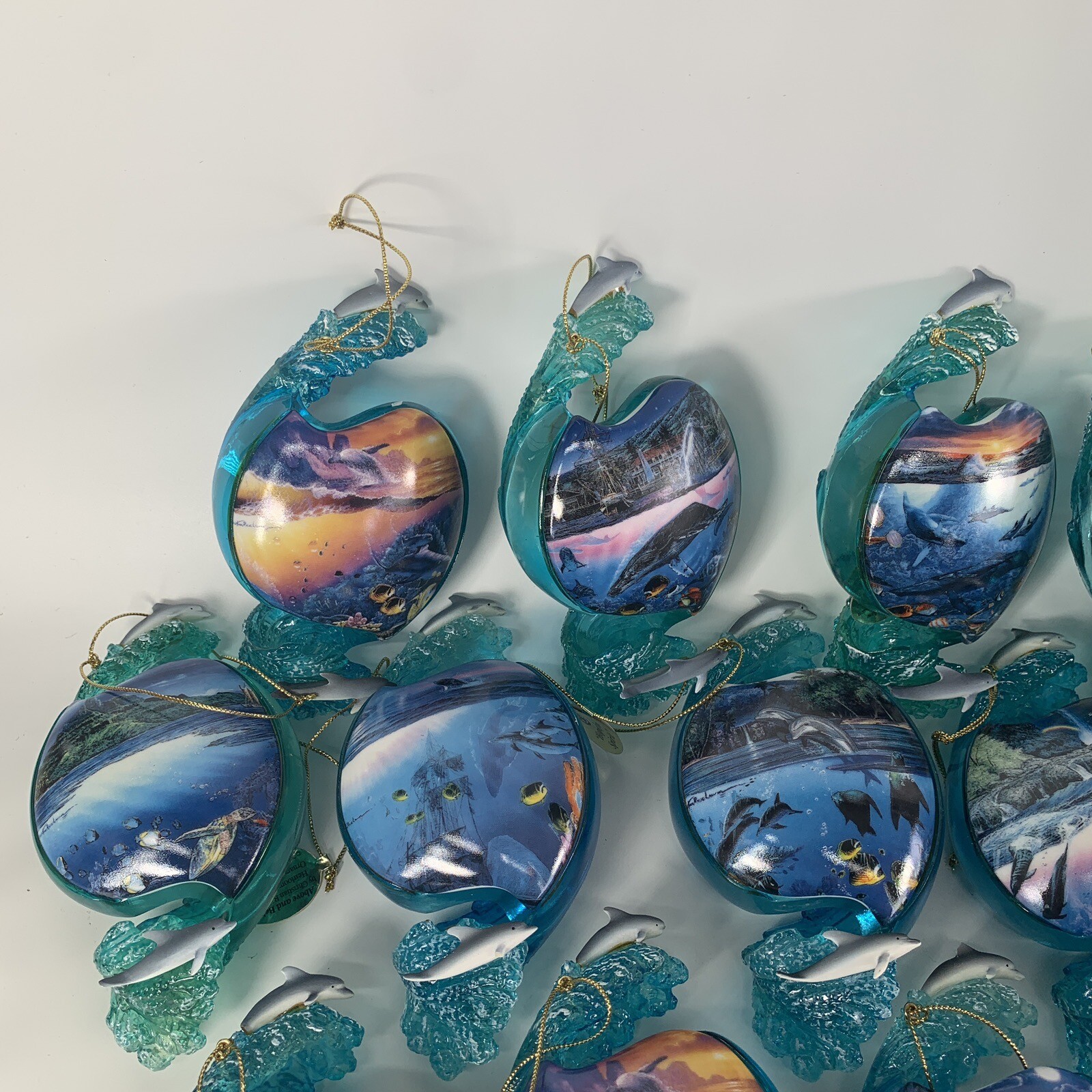 Bradford Exchange Above & Below Dolphin Ornament Lot of 44 Christian Lassen