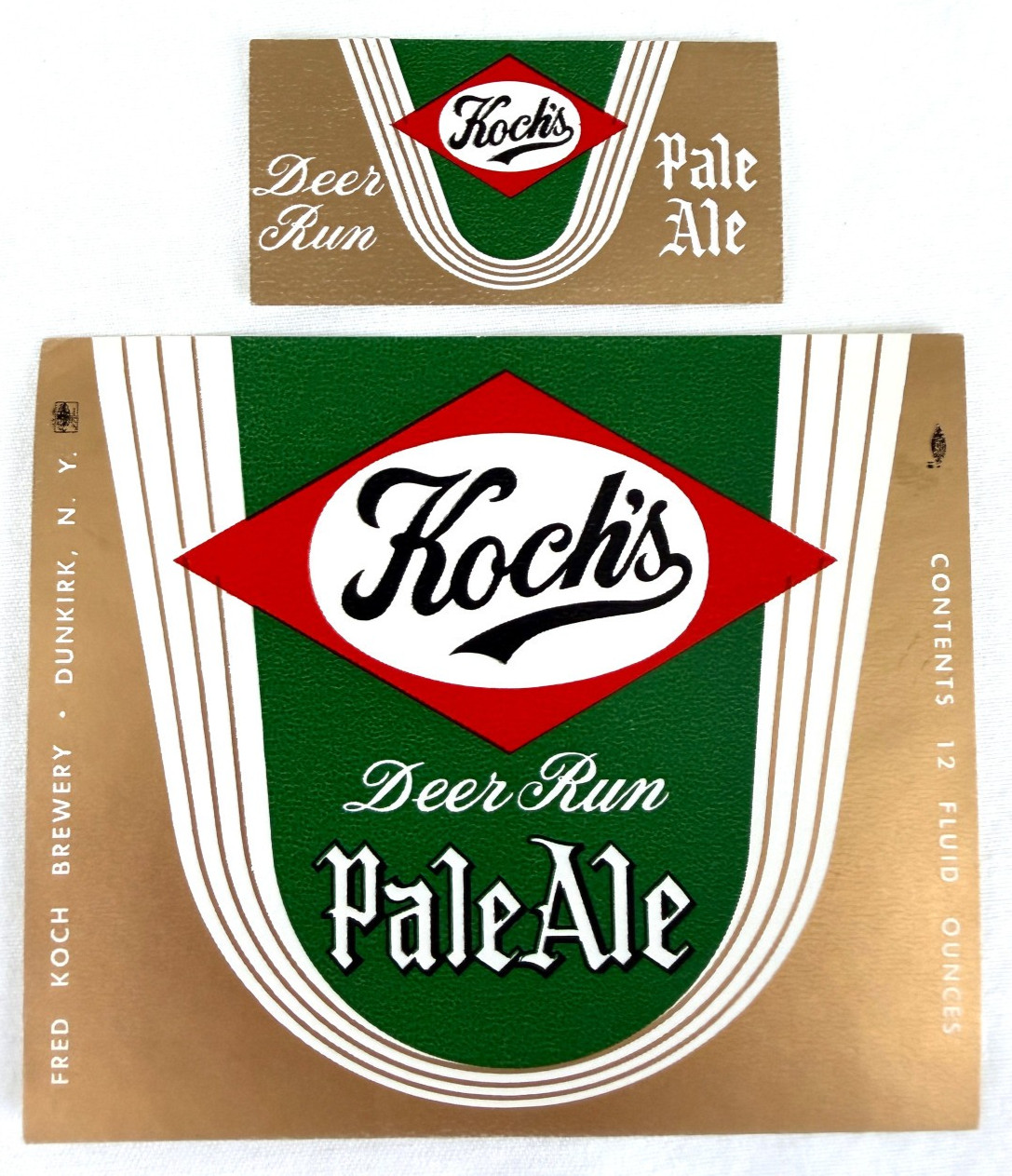 Koch’s Deer Run Ale Label – 12oz – Dunkirk, NY – 1950’s Era!