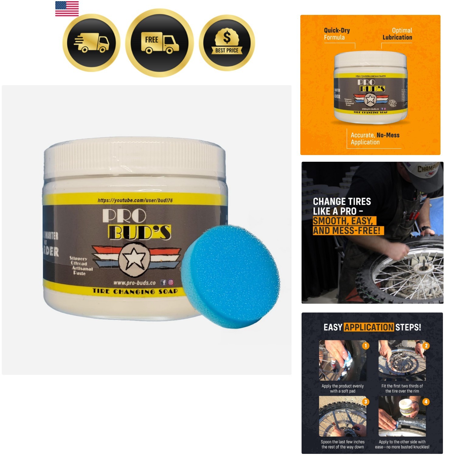 Tire Mounting Paste – Peerless Lubrication Tire Mounting Lube for Quick Chang…