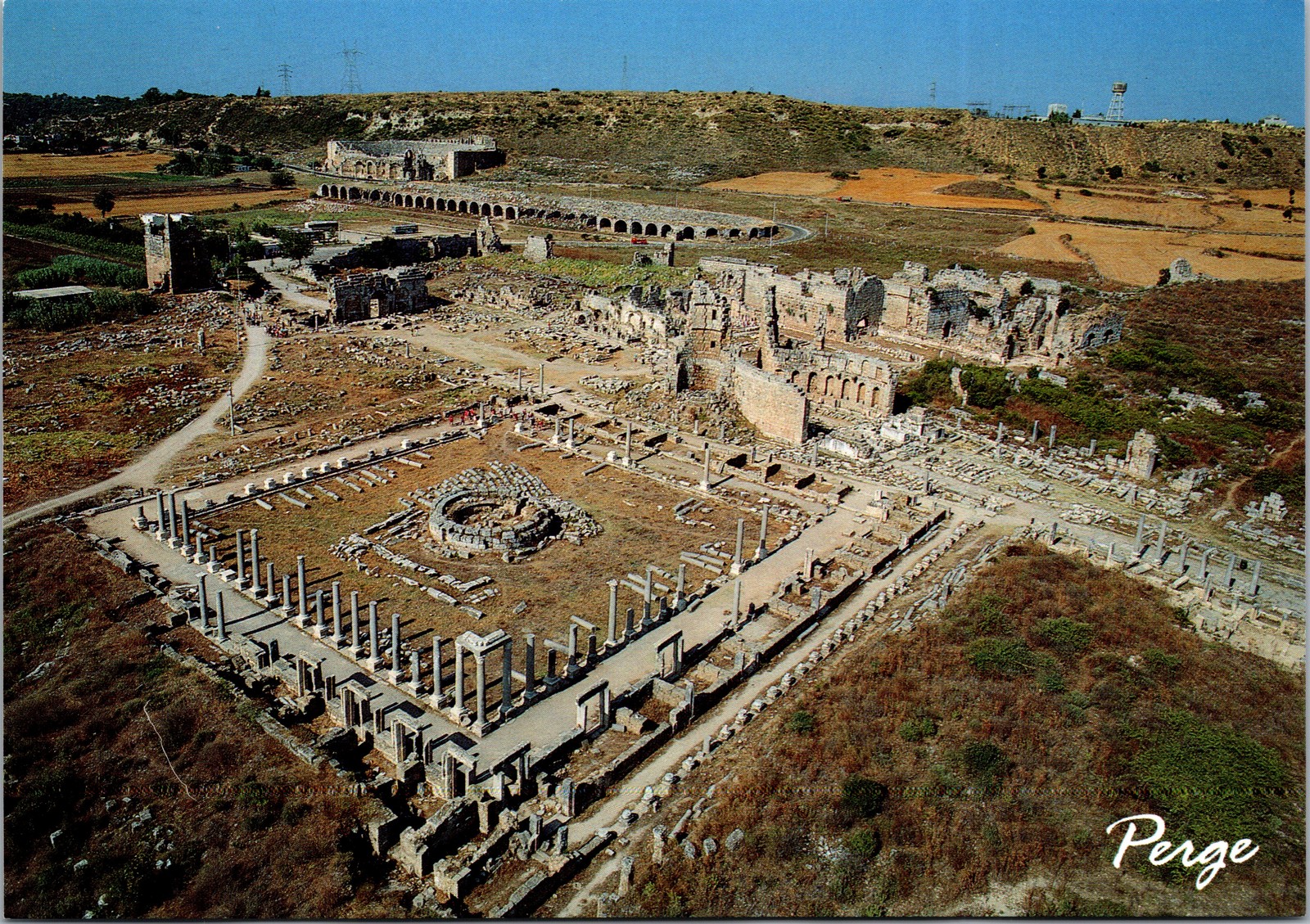 Postcard Turkey Perge Antalya Archaeological Ruins