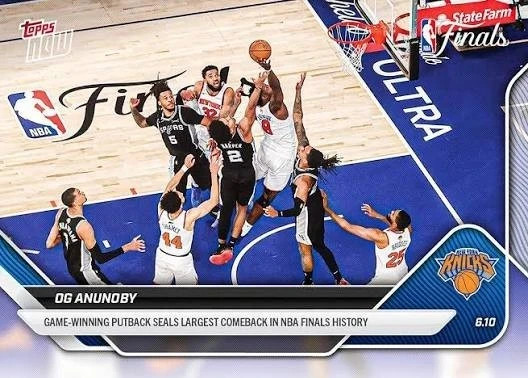 2026 TOPPS NOW OG ANUOBY FINALS TIP IN CARD #336 MEW YORK KNICKS