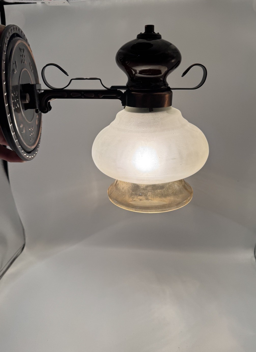 Vintage Soviet Wall Sconce Lamp Khersones-5 Ceramic Glass NOS Box USSR 1991