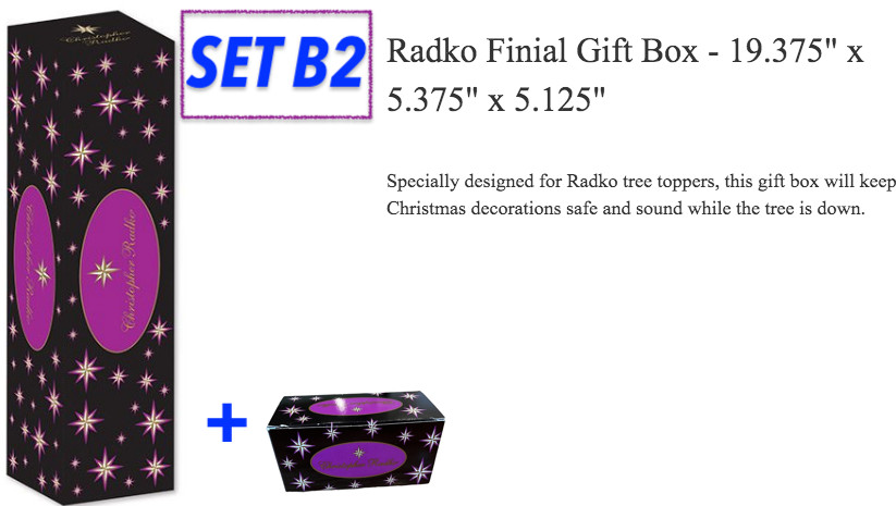 CHRISTOPHER RADKO | GIFT PRESENTATION BOX SET ✪NEW✪ RARE RETIRED BOXES ORNAMENTS