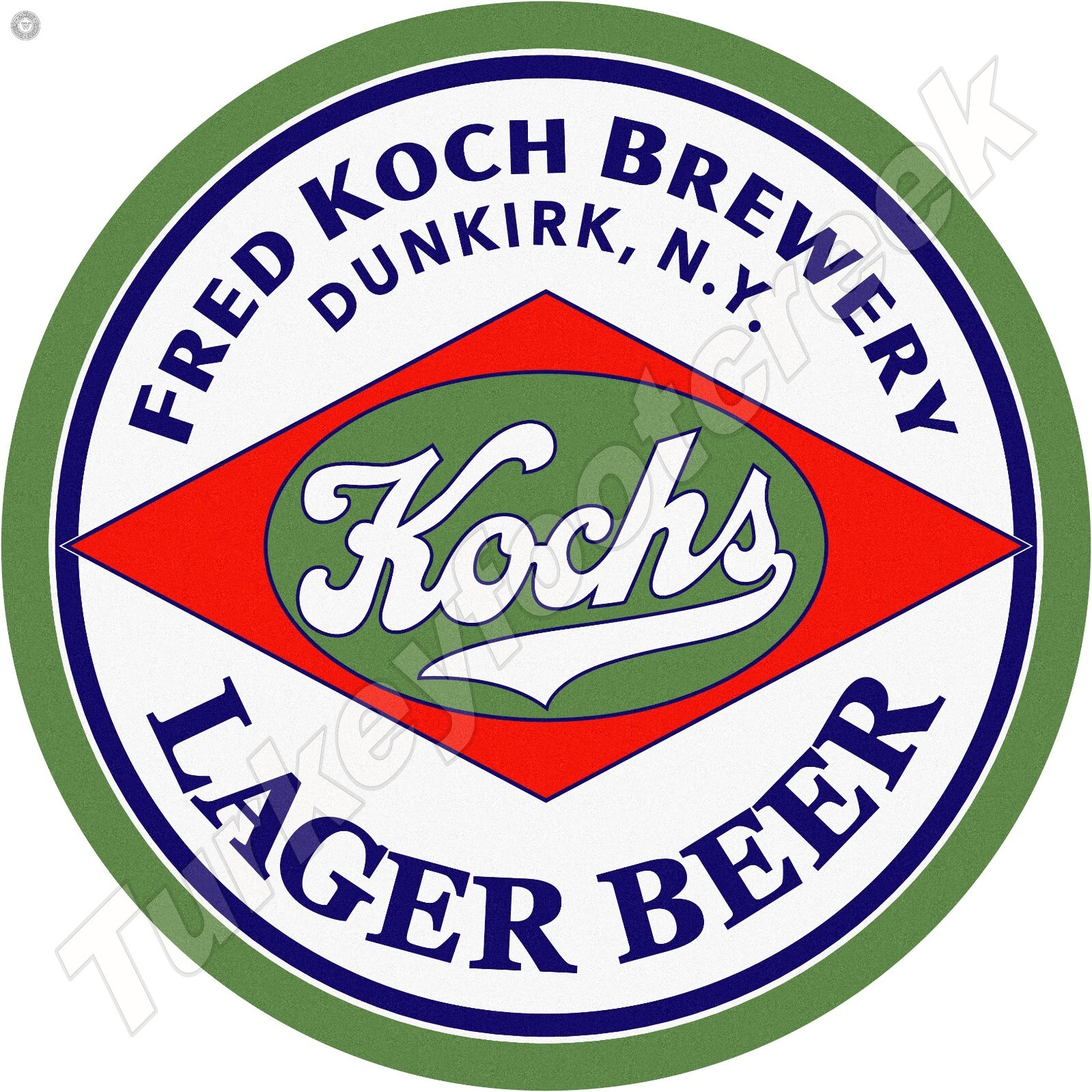 Koch’s Lager Beer Round Metal Sign 2 Sizes To Choose From