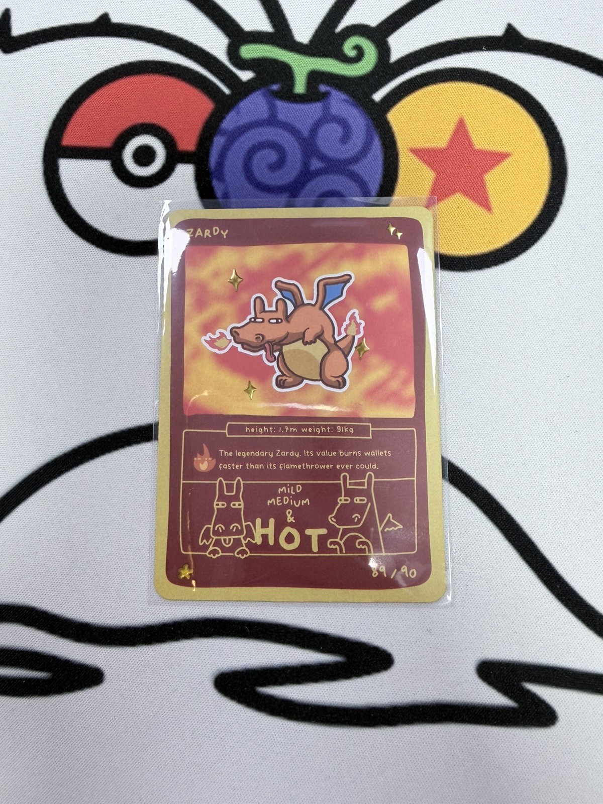 Pokedoodles Zardy 89/90 – Rare Card – Parody Charizard Fan Art