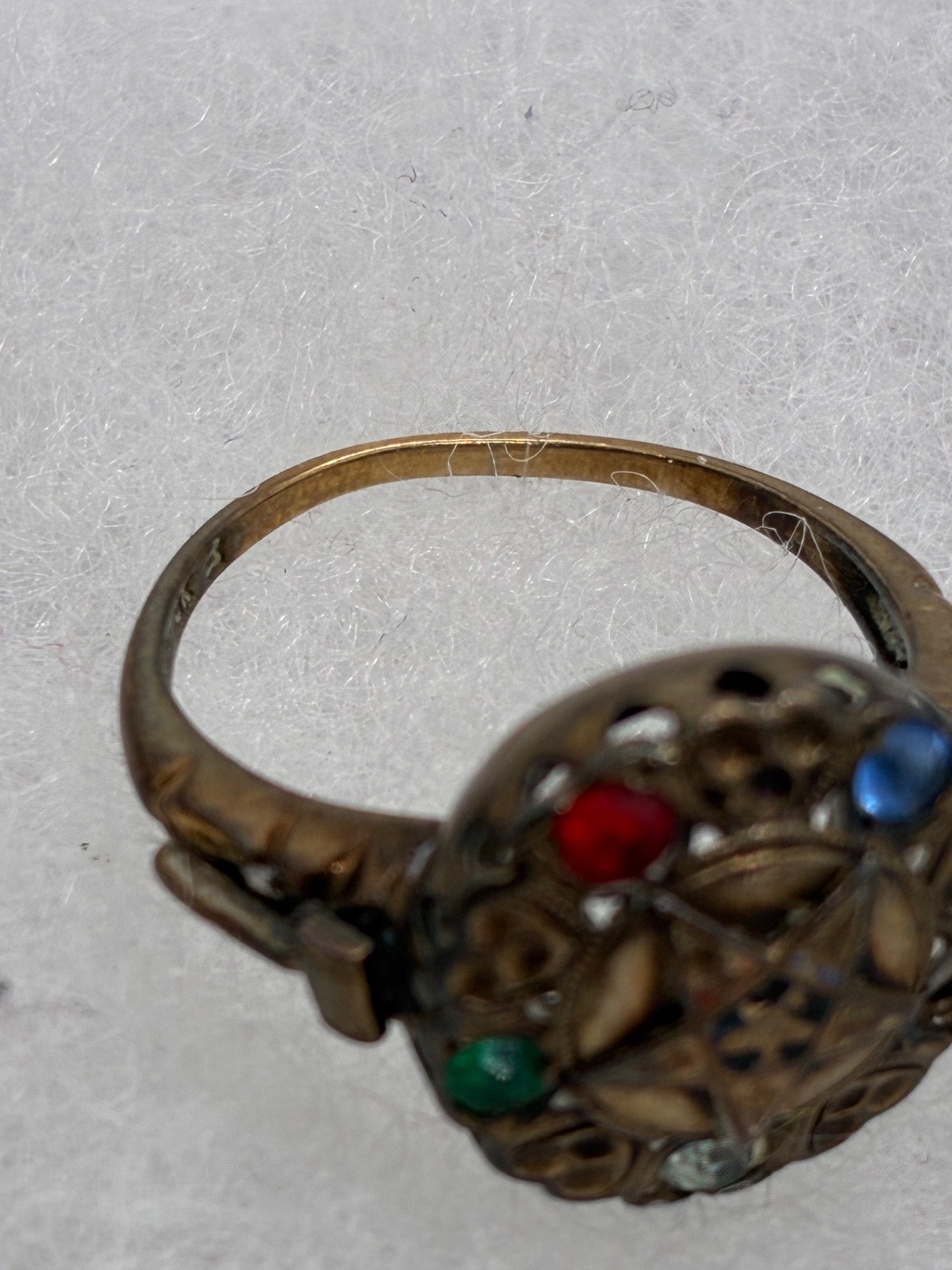 Antique Gold Order Of Eastern Star Fraternal Ring “As Is”