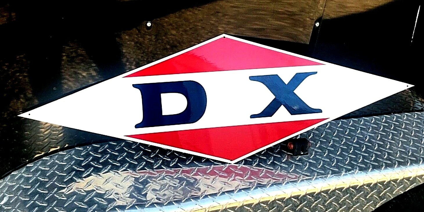 Vintage Old School Sty. DX Gasoline Oil Gas Station Car Truck Hand Painted Sign