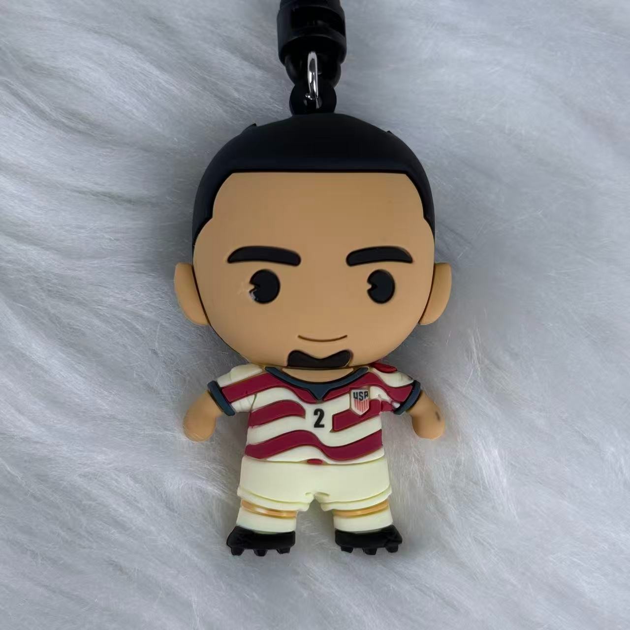 2026 Sergiño Dest #2 USMNT Soccer Team 3D Vinyl Bag Clip Collectible Keychain