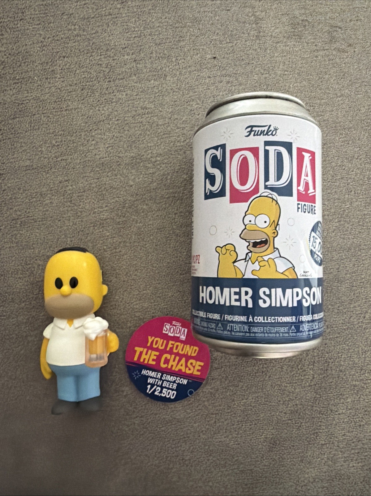Funko soda Homer Simpson with beer chase 1/2,500
