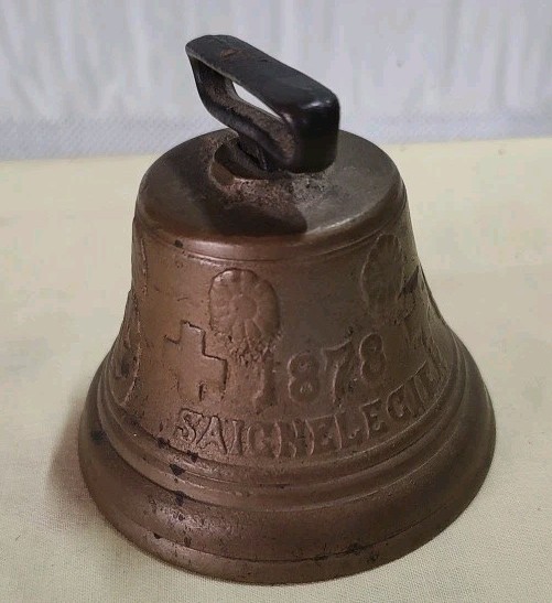 Vintage 1878 Saignelegier Chiantel Fondeur Swiss Cow Bell – Brass 3.5″