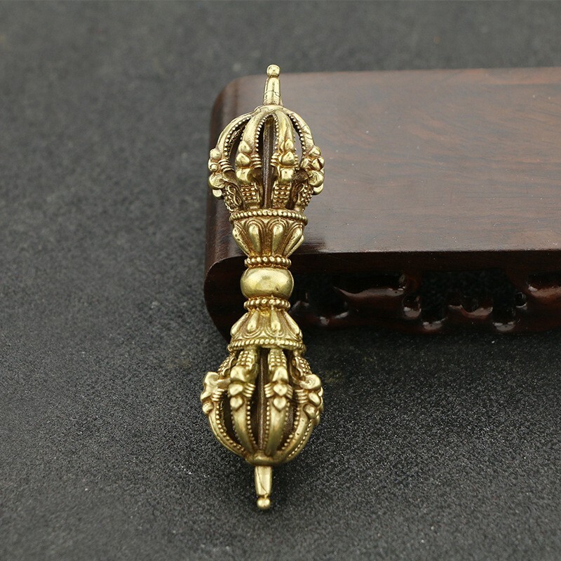 Handmade pure copper Vajra Subduing Pestle antique decorative collection