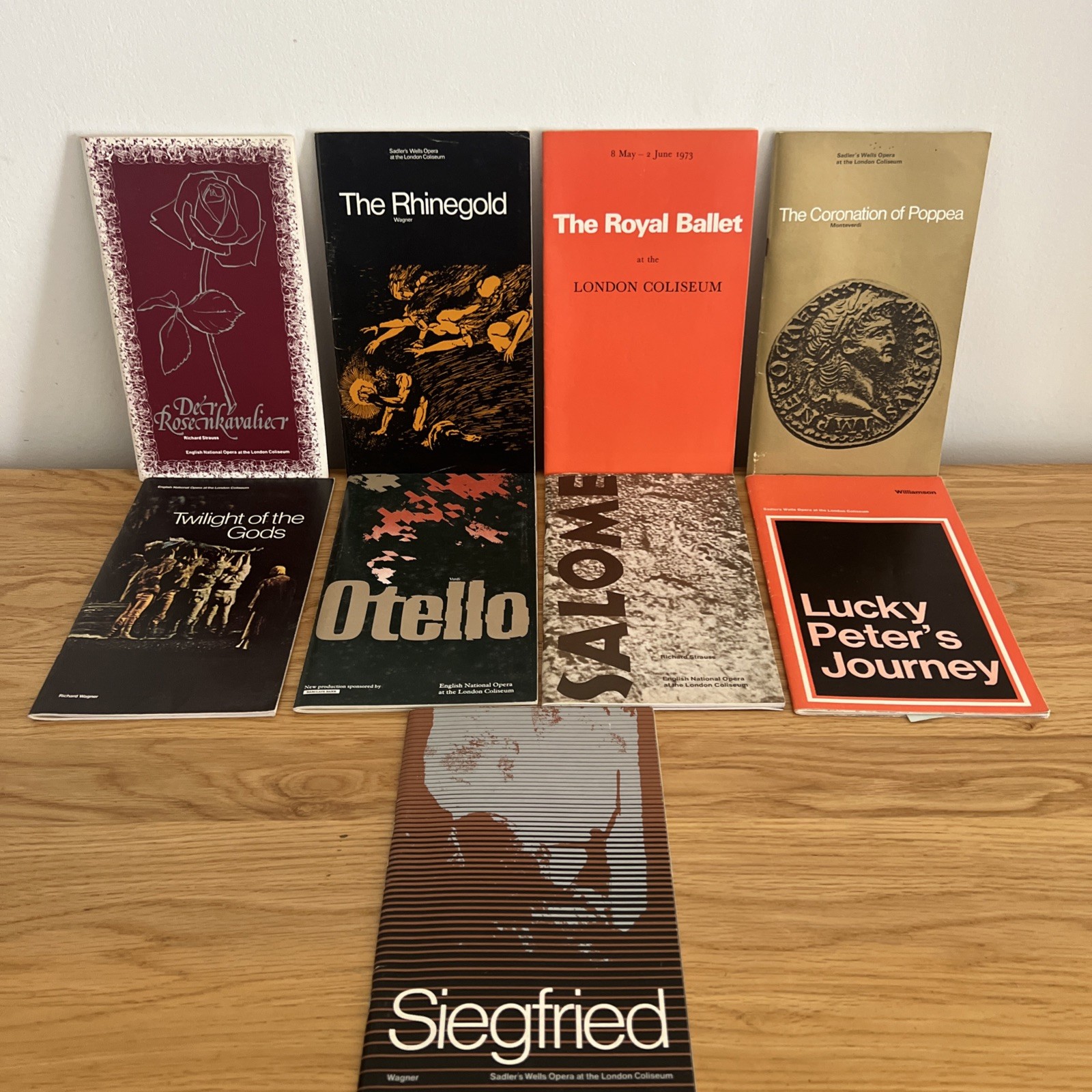 London Coliseum Sadlers Wells Opera Programmes 1970’s X – 9 Inc Otello
