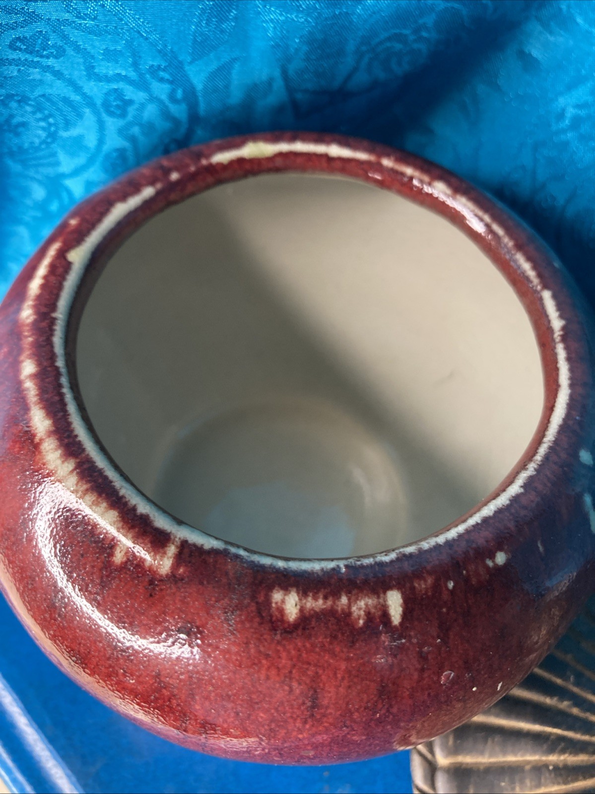 Fitz & Floyd Essentials Ceramic Powder Bowl/lidded Jar – The Sang de Broef Coll.