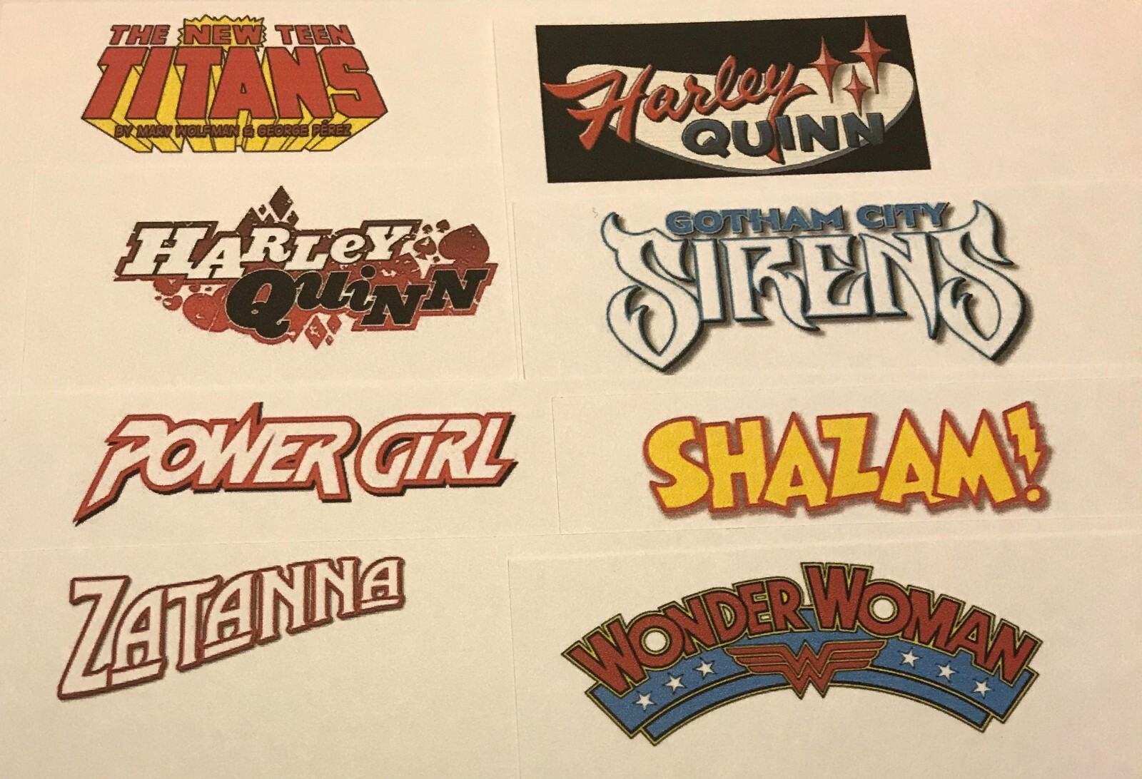 12 PRE LABELED HERO Comic Logo Dividers ANY STYLE Marvel DC Image Dark Horse