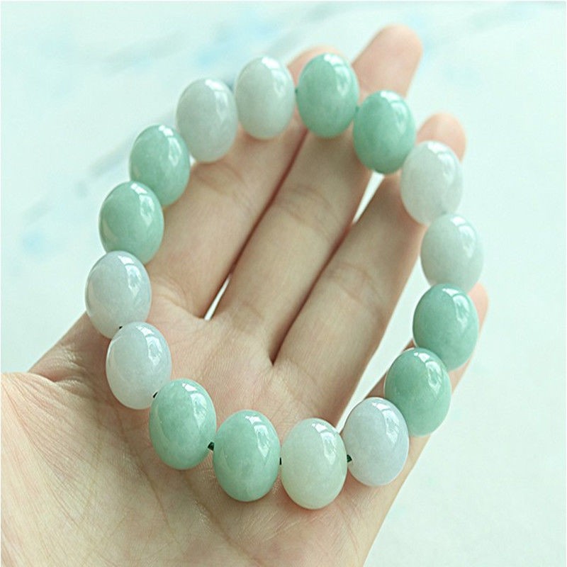 White Jade Prayer Beads Bracelet 10mm 18 Beads Buddhist Supplies Unisex Jewelry