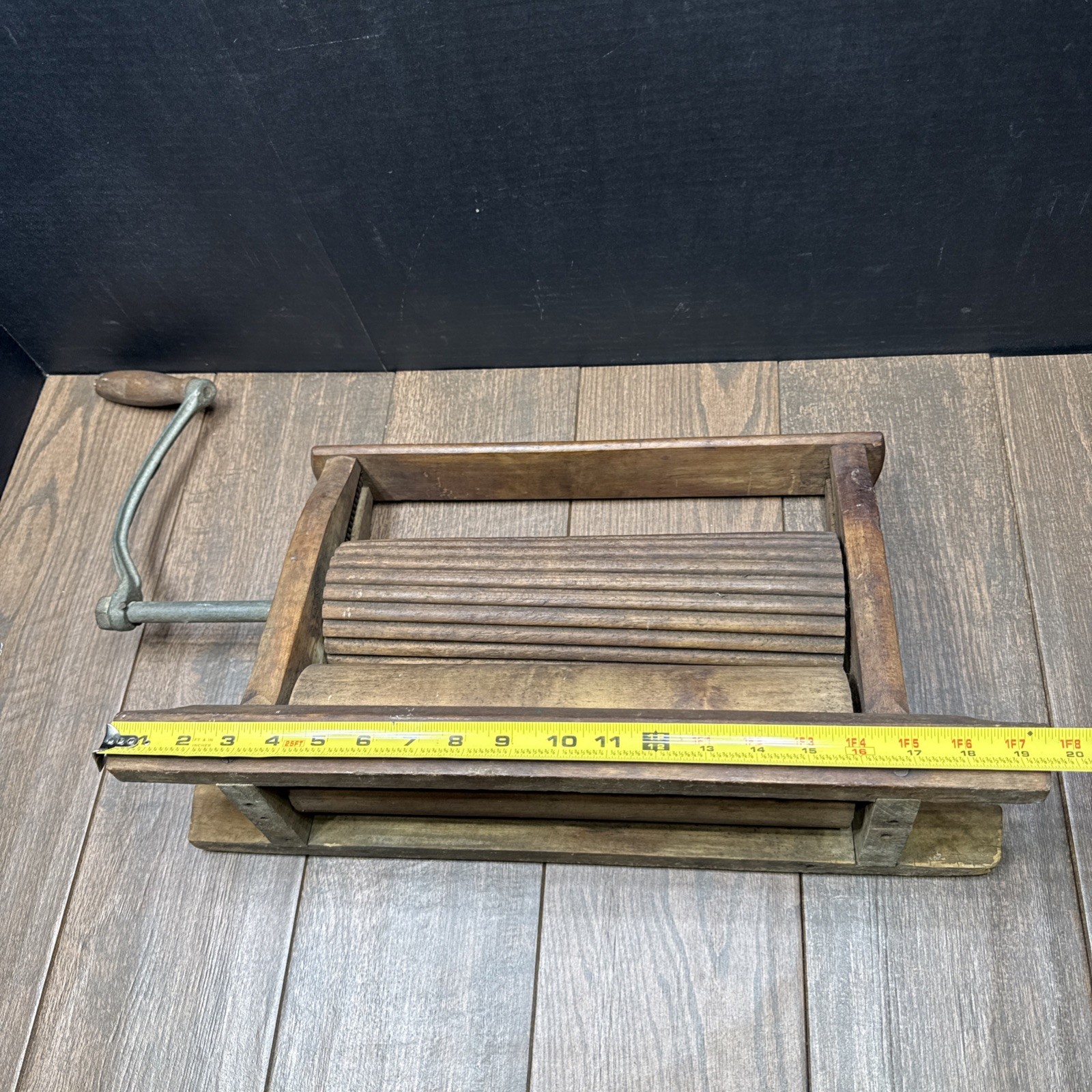 Antique 1800’s Wood Clothes Wringer Laundry With metal Hand Crank