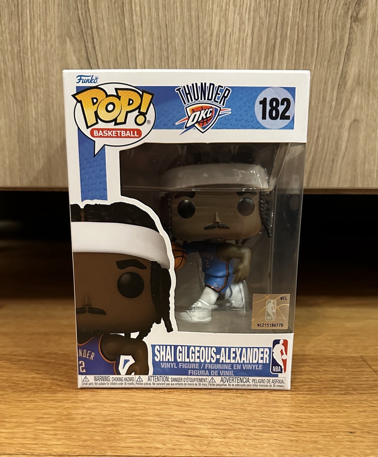 Shai Gilgeous-Alexander Funko Pop #182 OKC Thunder Ships With POP PROTECTOR