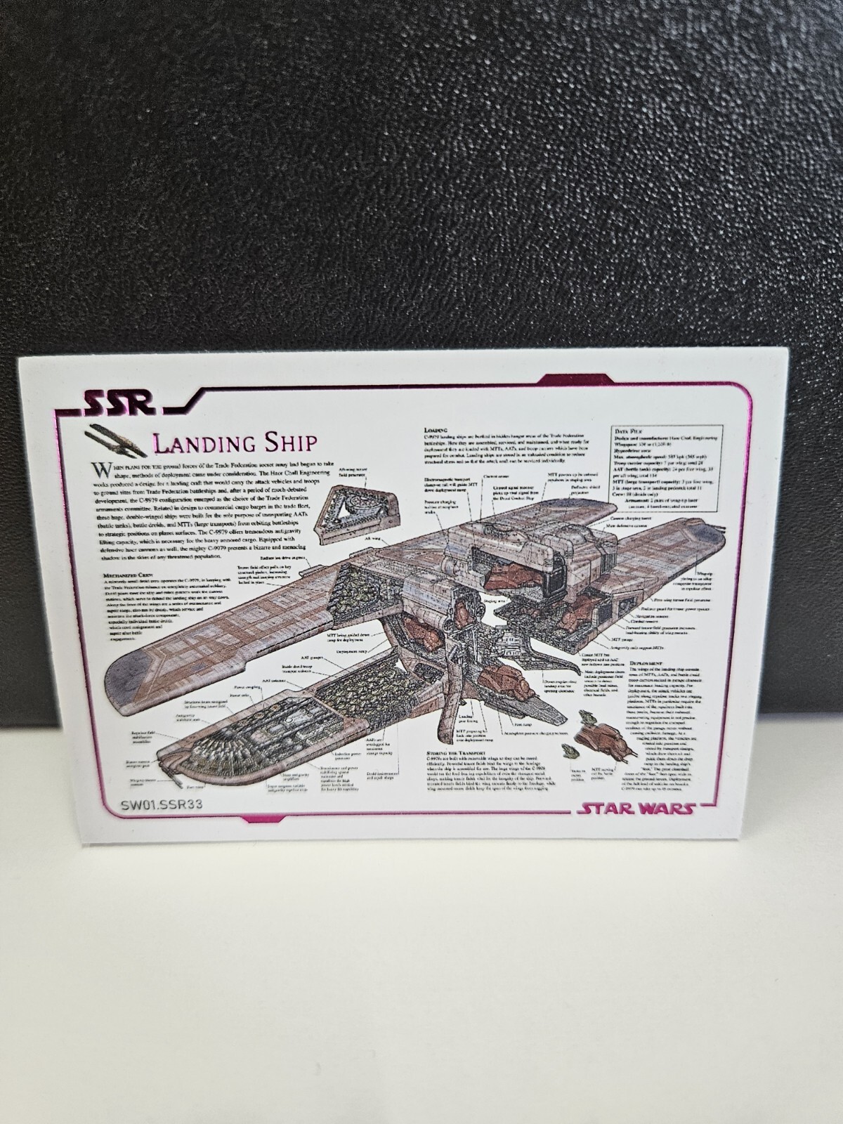 Landing Ship 2023 Star Wars Prerelease SW01 SSR33 55pt Card Ship Diagram