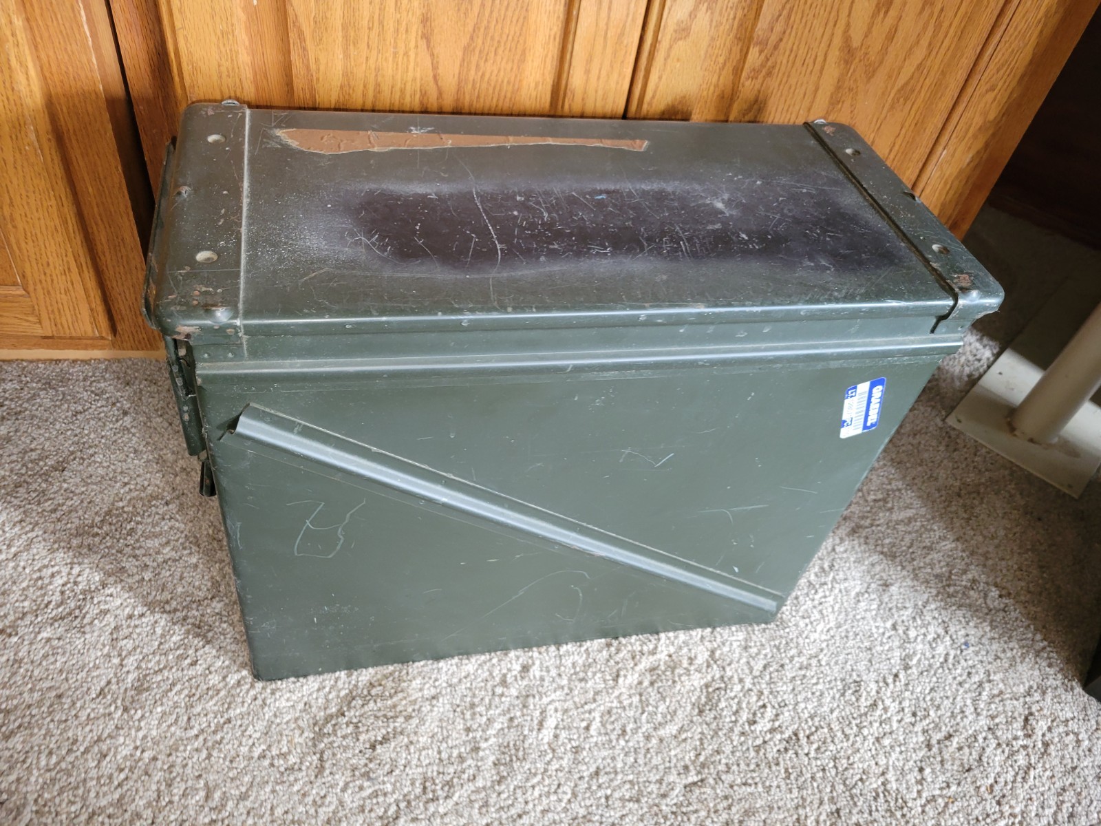 Vintage US Large Ammo Can Container 17″ x 7.5″ x 14.5″ Army Military