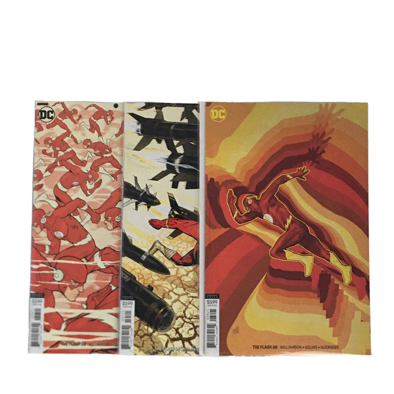 The Flash Rebirth 3 x Variant Cover LOT #58 #65 #68 DC Comics 2018 2019