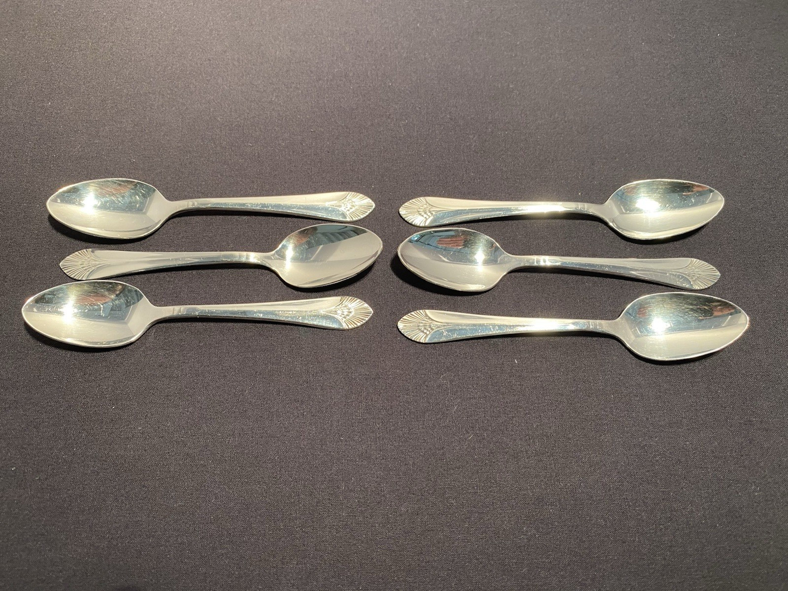 SS United States Demi Tasse Spoons- 6, Silverplated by International Silver Co.