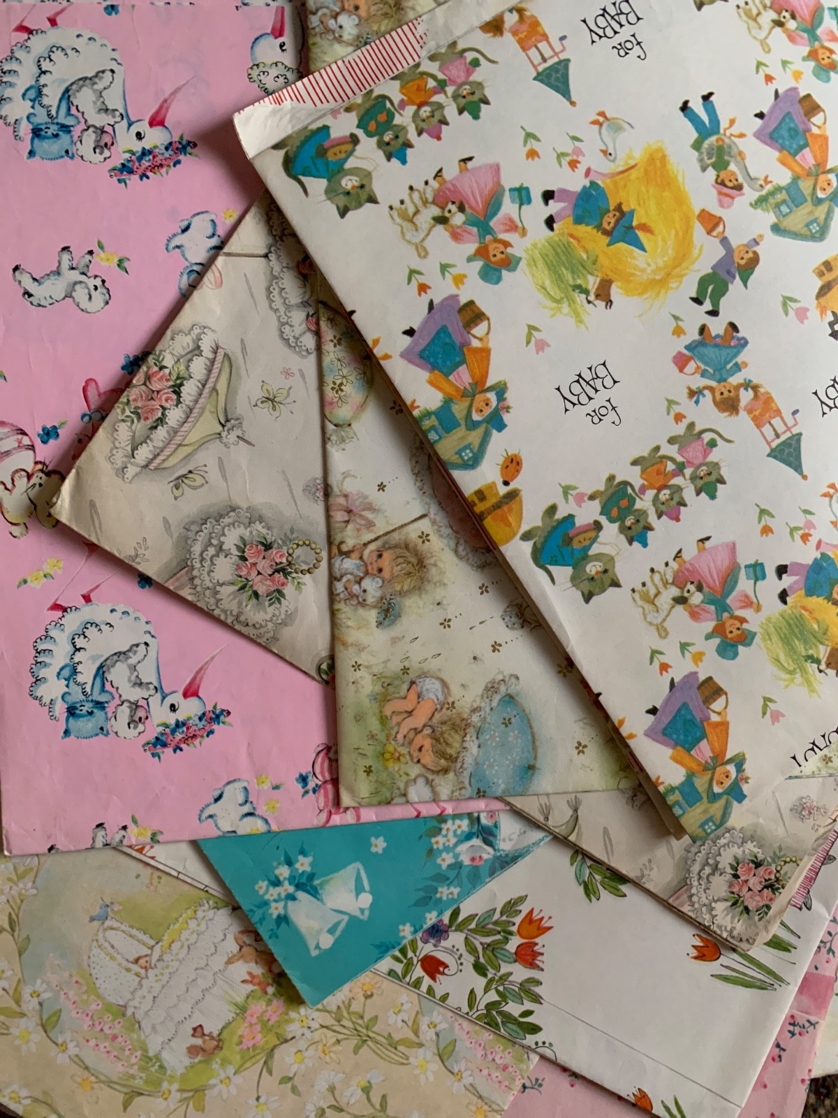 36 sheets Vintage Retro Design Wrapping Paper Christmas Birthday Wedding Baby