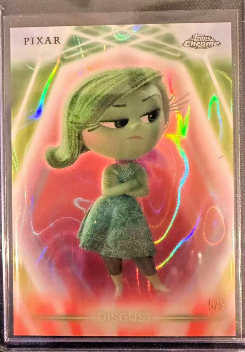2026 Topps Disney Neon Disgust Red Refractor 5/5 SSP Inside Out