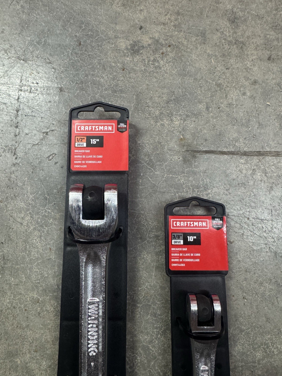 New Craftsman 15″ Breaker Bar 1/2″ & 10″ 3/8″Breaker Bar Brand NEW You Get Both