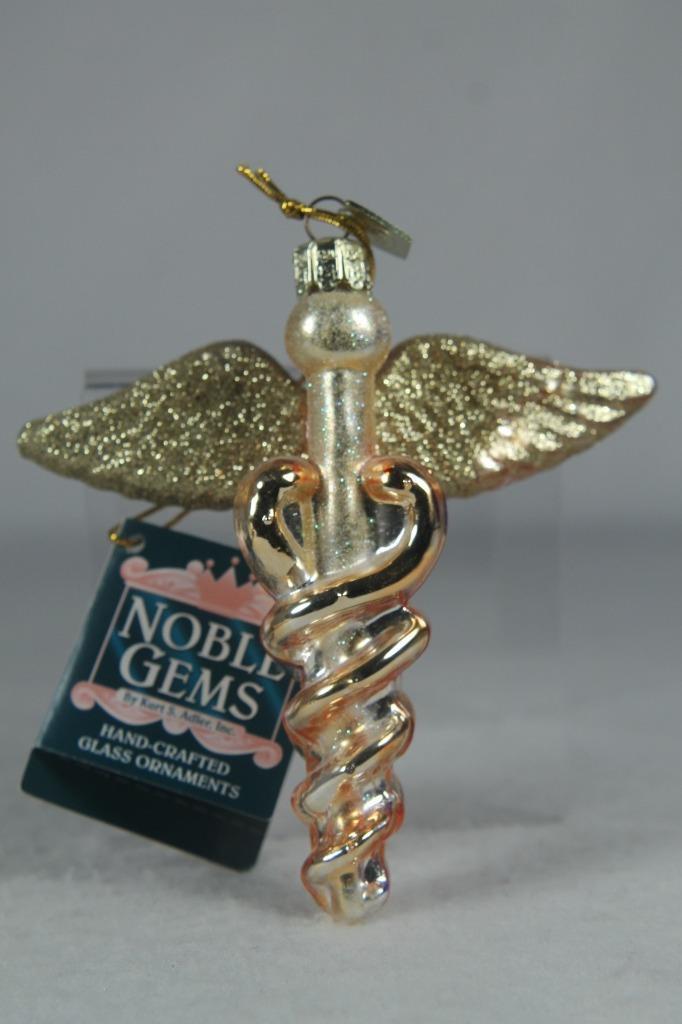 ‘Cadoucous’ Gold Tone and Sparkle Glass Ornament- By Noble Gems-NB0011 NEW!
