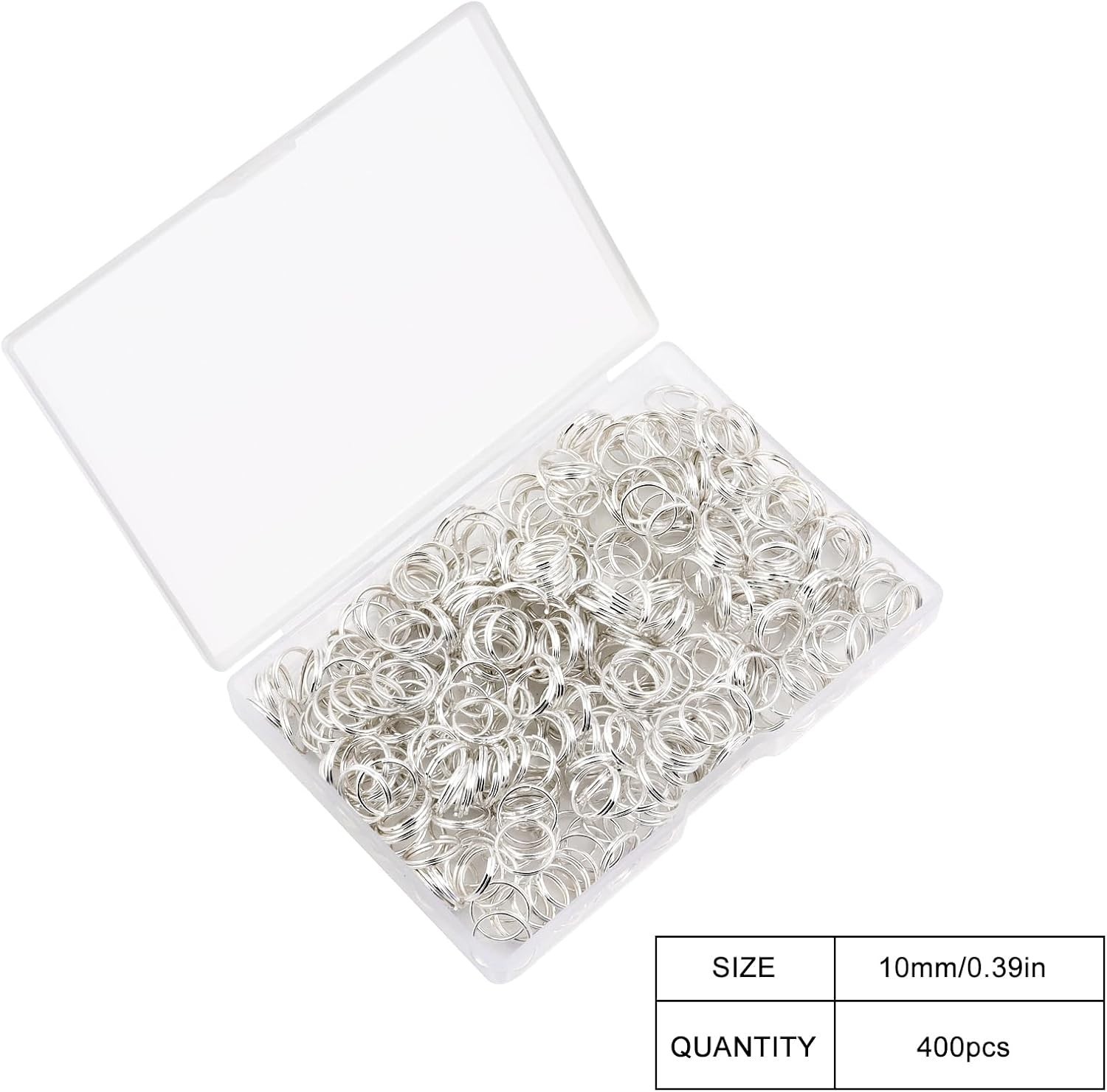 400Pcs Split Rings,Double Loop Jump Ring Sets Split Jump Rings for Jewelry Ma…