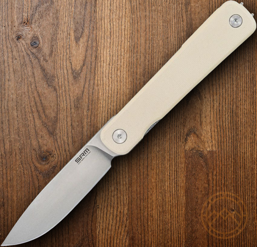 SRM Knives Palfrey Folding Knife 3.25″ 14C28N Steel Blade G10/Stainless Handle
