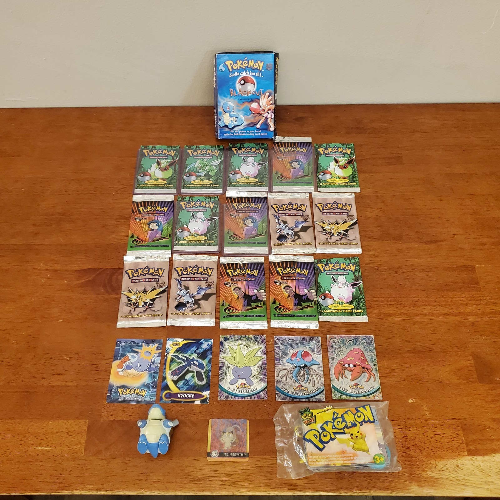 Vintage Pokemon Empty Pack Wrapper Card Lot Jungle Fossil Blackout Deck RARE