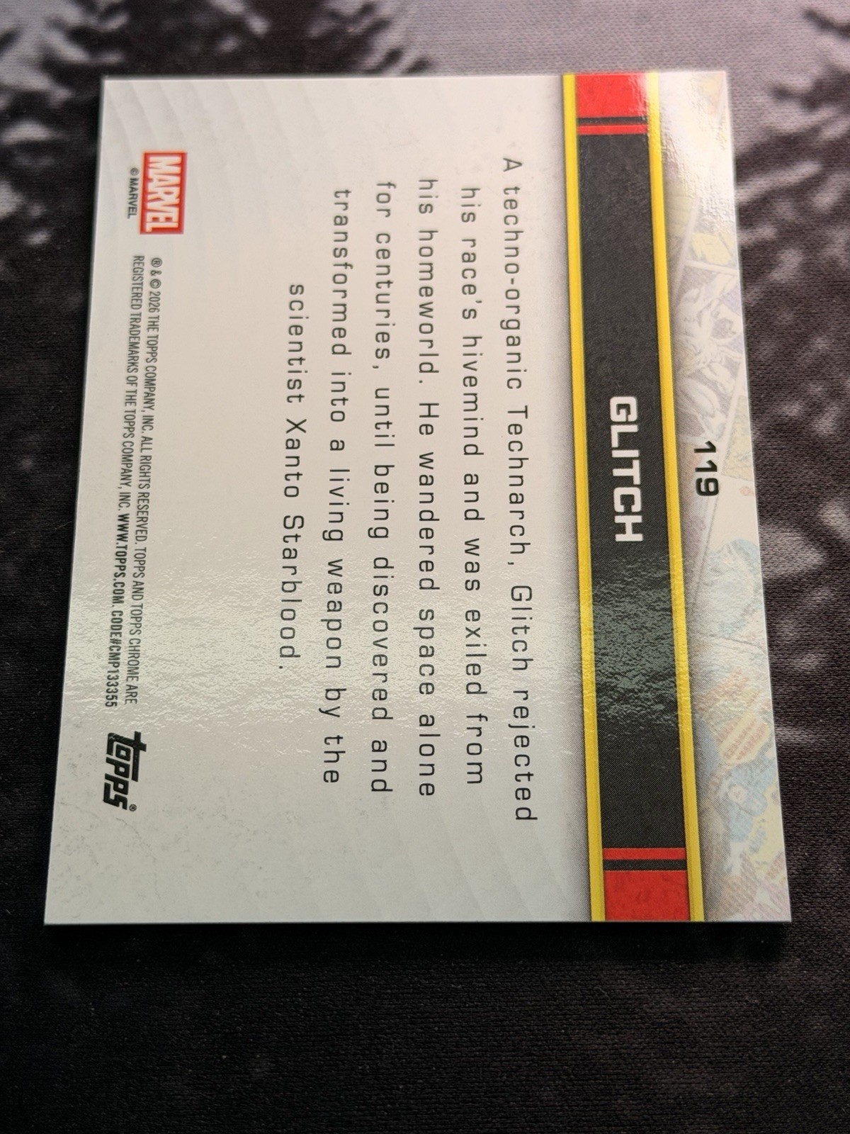 2026 Topps Chrome Marvel Refractor #119 Glitch (Debut)