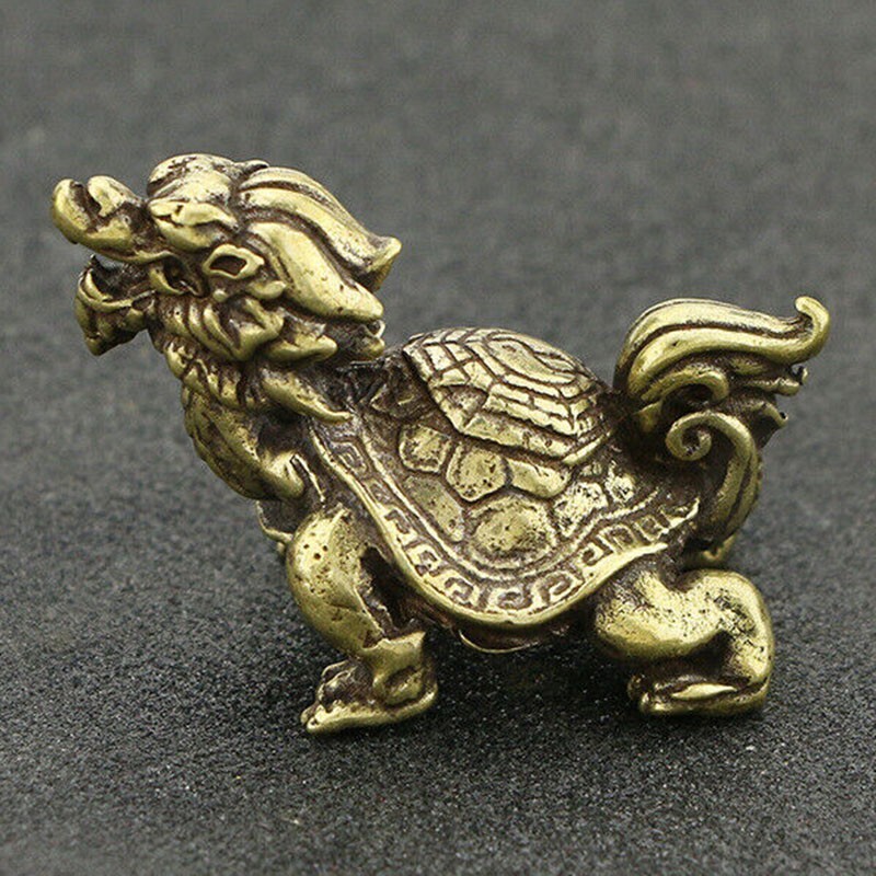 Solid Brass Turtle Figurine Statue Animal Figurines Toys House Office Decoration