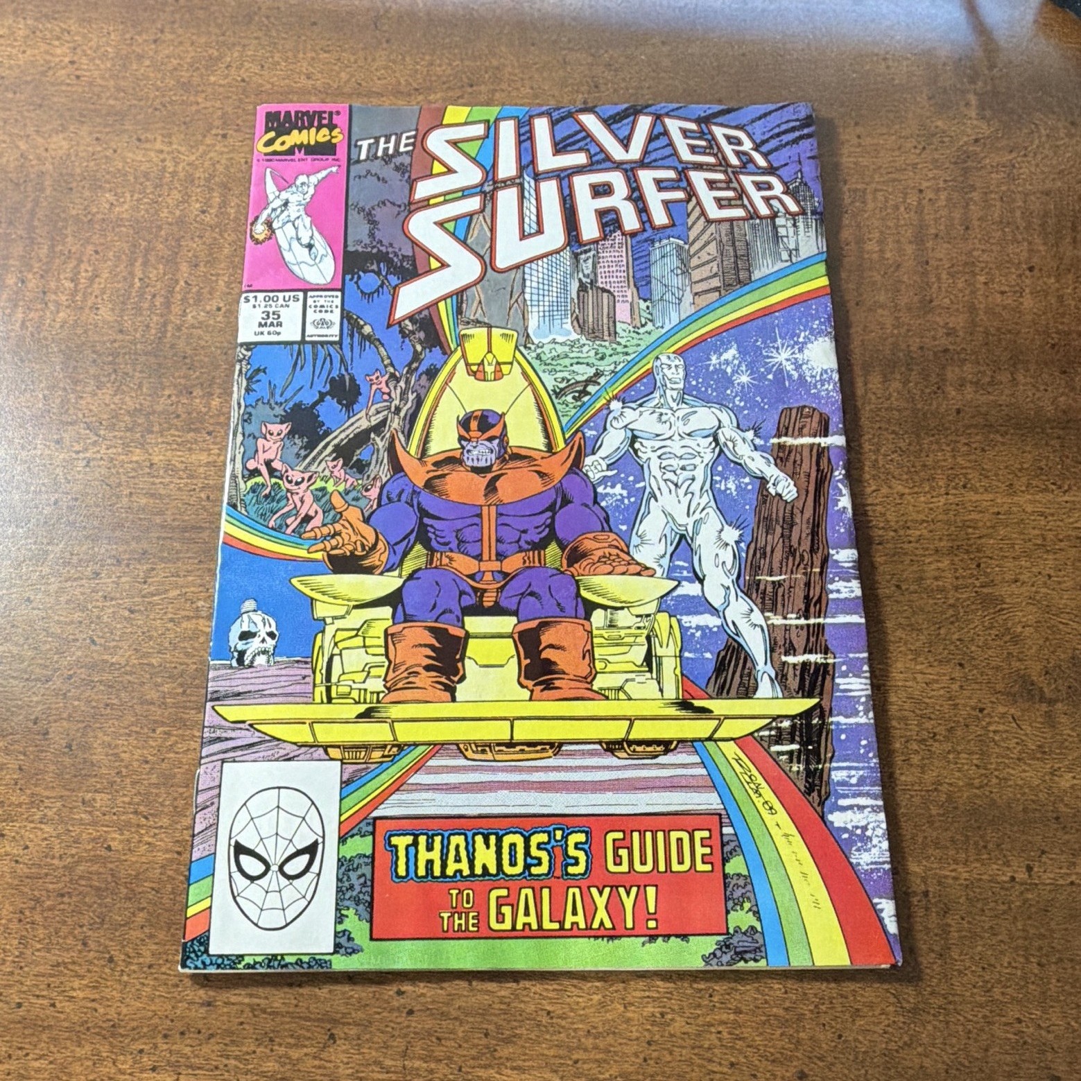 Marvel The Silver Surfer #35 (1990) Thanos’s Guide to the Galaxy! Direct