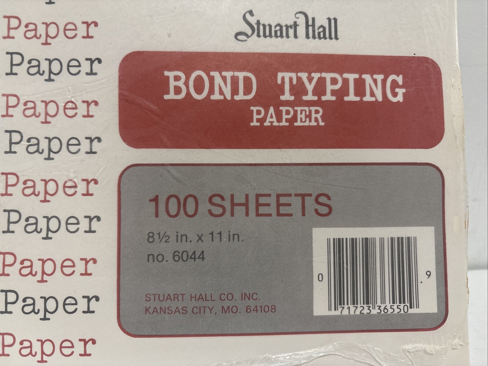 Stuart Hall Bond Typing Paper 100 Sheets NEW 8 1/2 X 11 #604 Vintage Sealed
