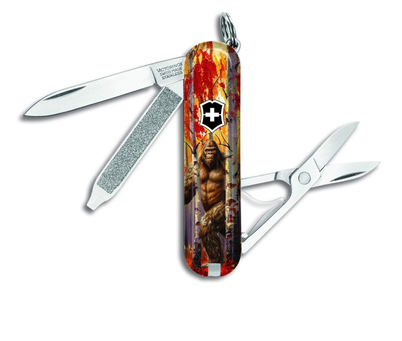 Victorinox Swiss Army FALL AUTUMN BIGFOOT SASQUATCH CLASSIC SD Knife Multi Tool