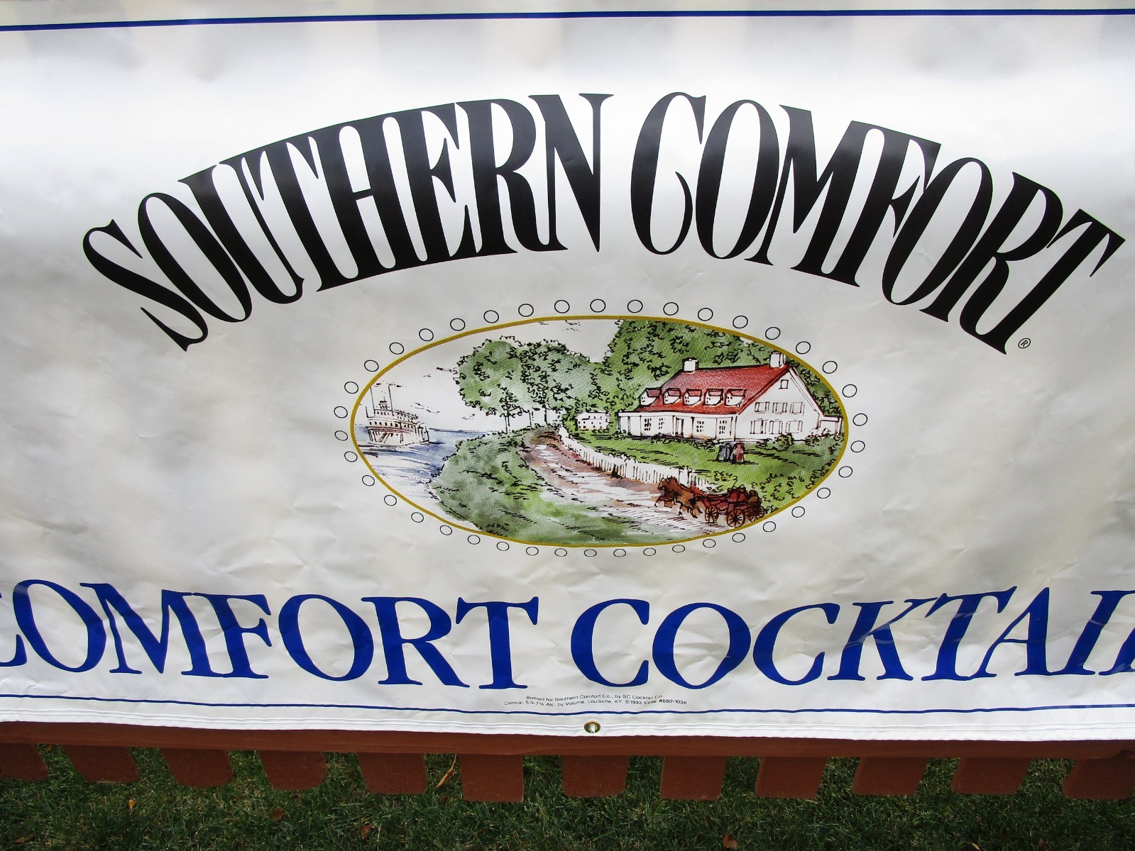 Southern Comfort Banner Comfort Cocktails Original 1993 Southern Comfort Sign