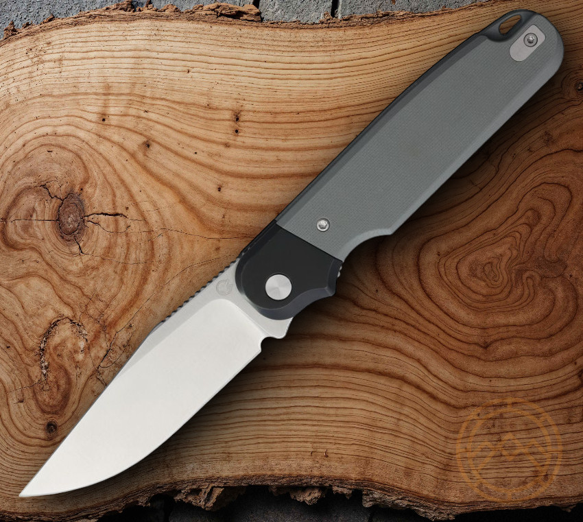 Rapax Buddy Linerlock Folding Knife 3.63″ VG-10 Steel Blade Gray G10 Handle