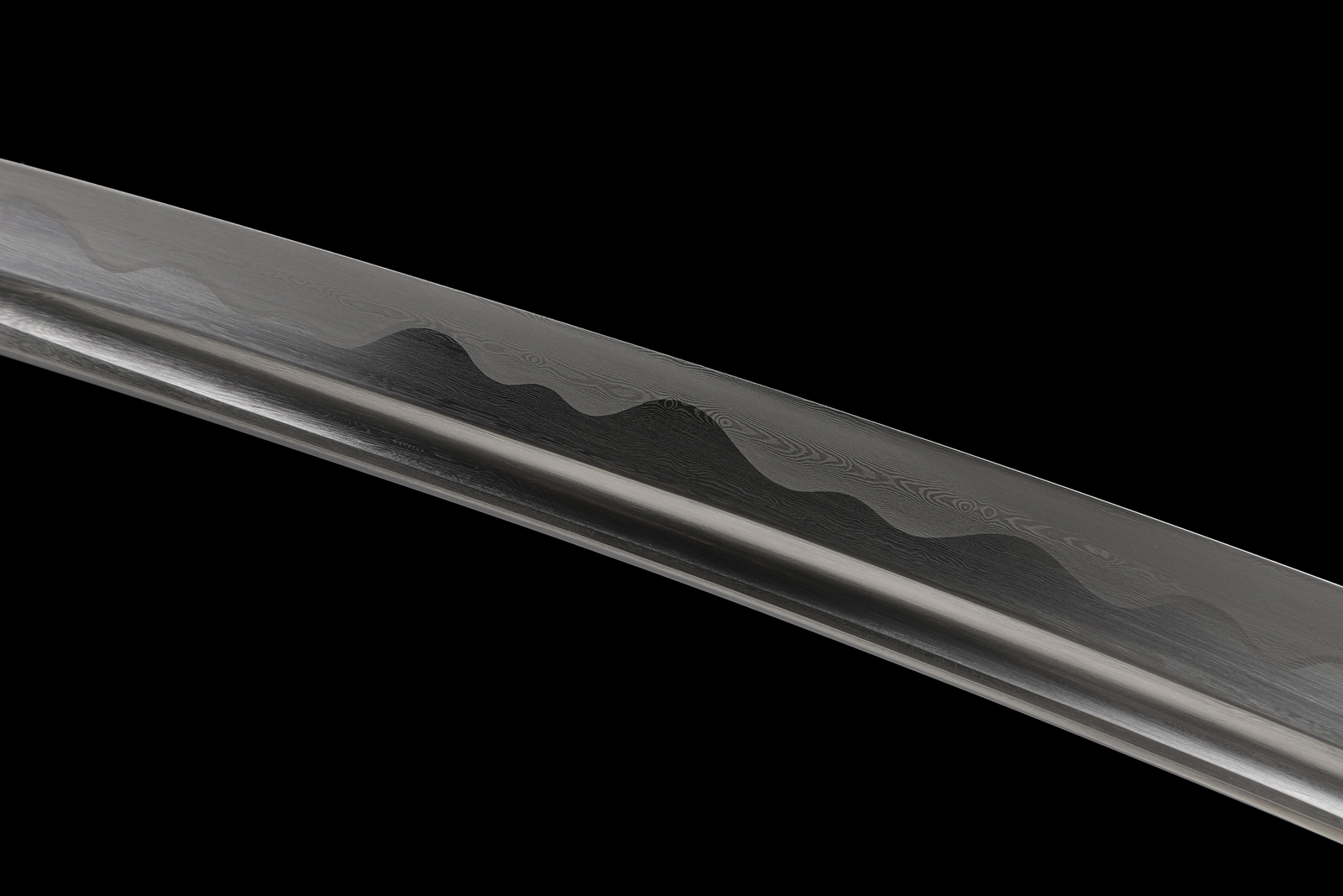Black 20” Damascus Steel Razor Sharp Japanese Samurai Tanto Sword Full Tang