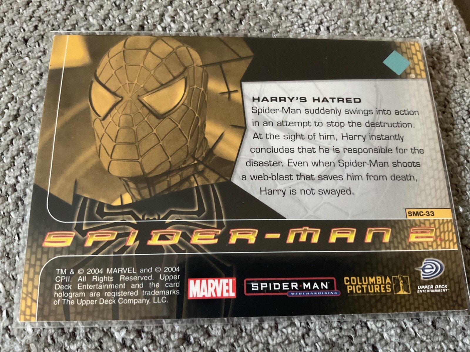 2004 Upper Deck Entertainment Marvel Spider-Man 2 Harry’s Hatred #SMC-33