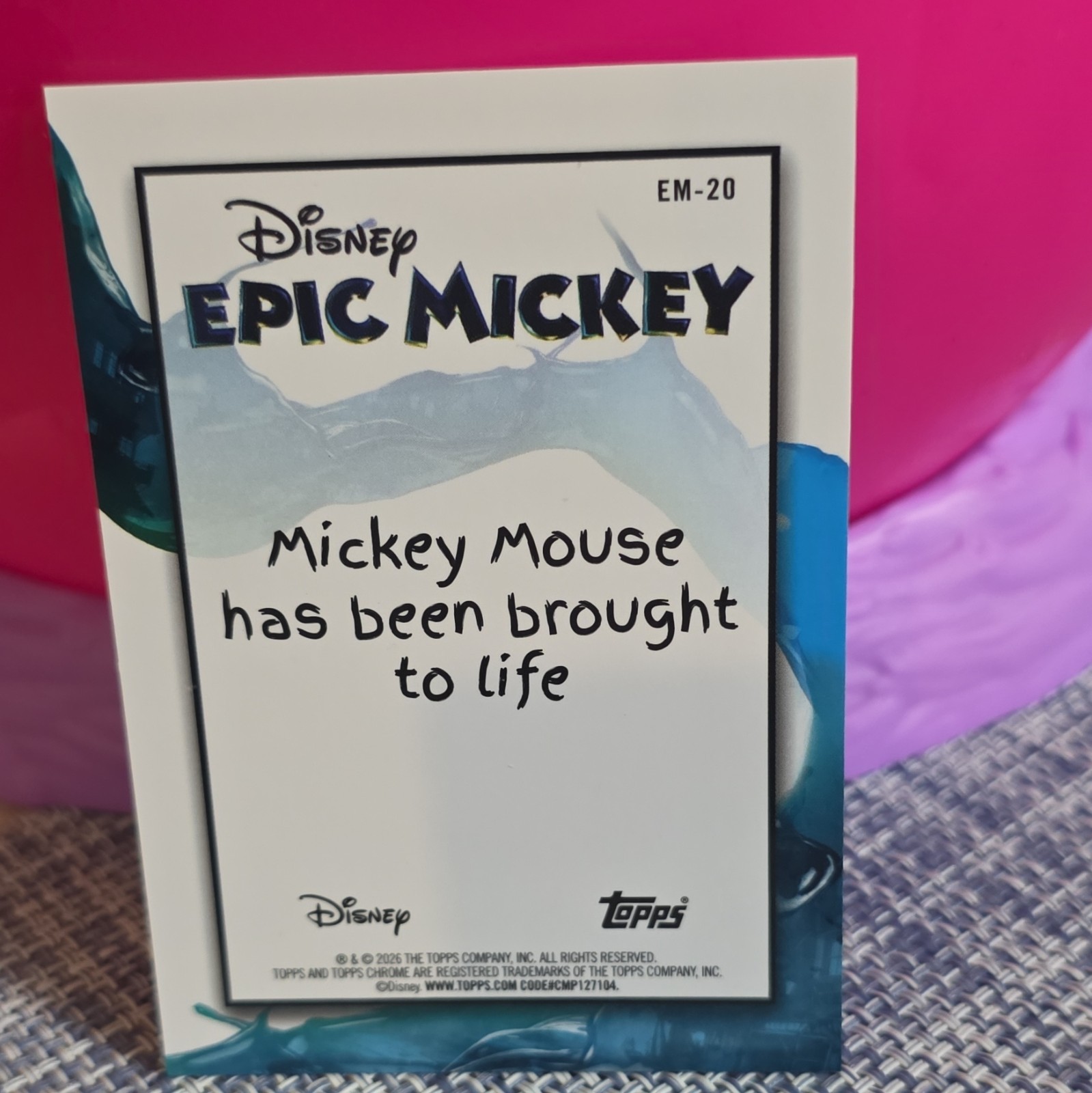 Disney Epic Mickey Topps Epic Mickey Mickey Mouse Hologram Trading Card EM-20