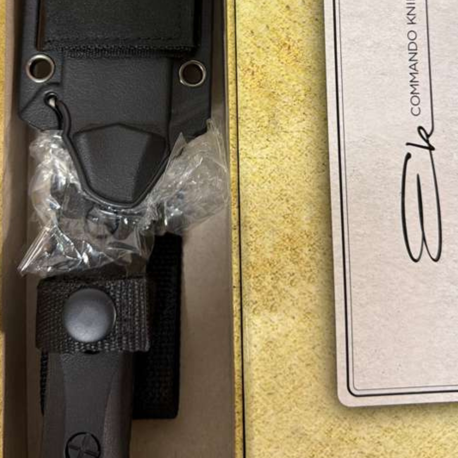 Ka-Bar Ek Commando Short Clip Point Fixed Blade Knife (5.06″ Black) EK50 *NEW*