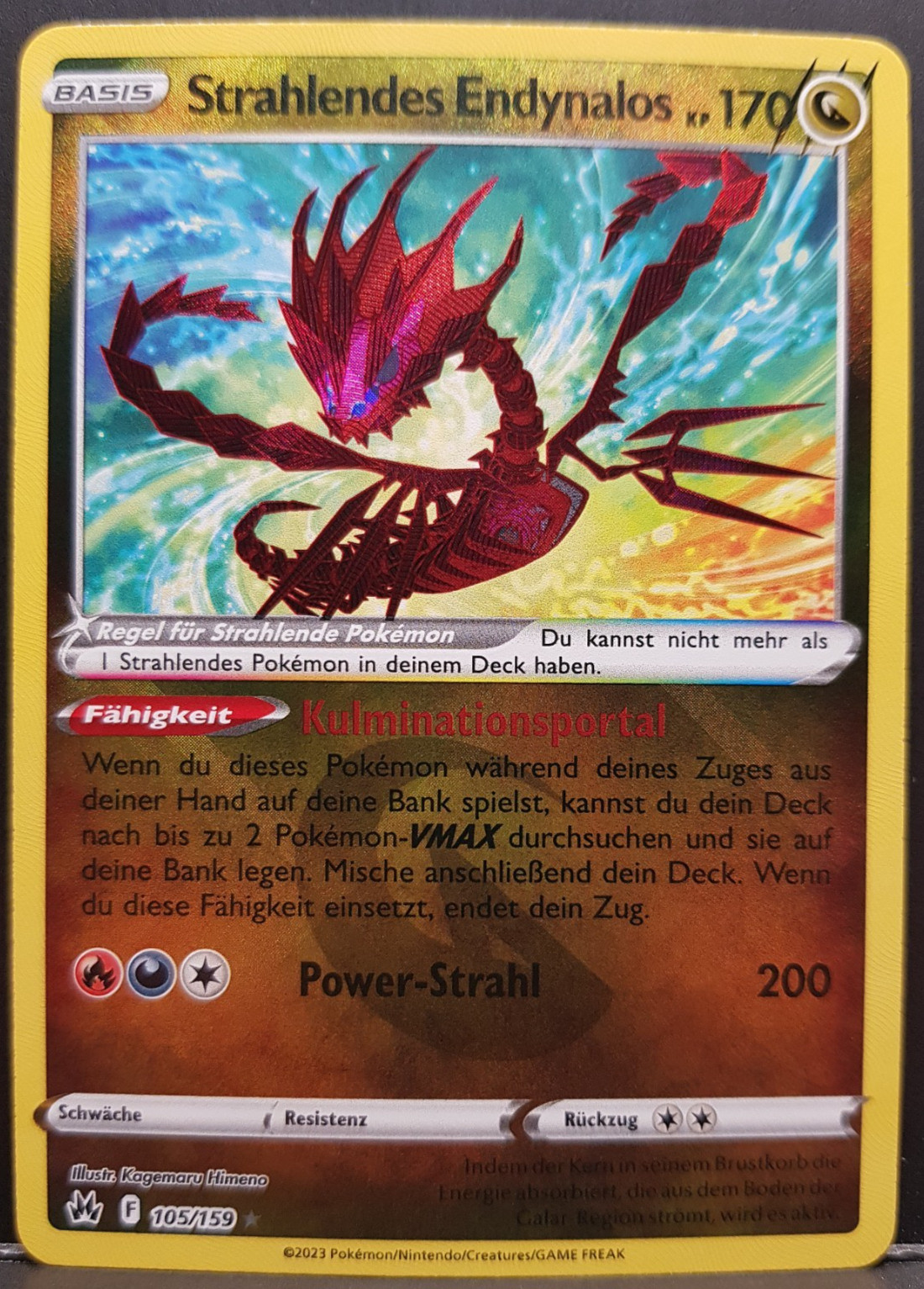 Radiant Endynalos 105/159 Zenith Of Kings Ultra Rare Pokemon Card