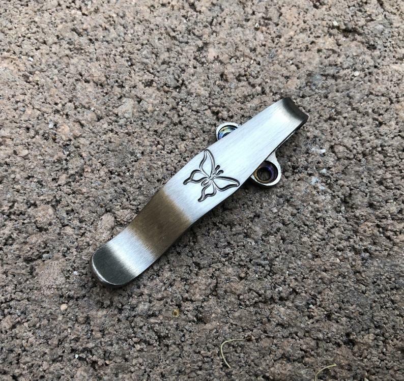 Satin Titanium Deep Carry Pocket Clip For Osborne Benchmade 940-1 940-2 940S-2