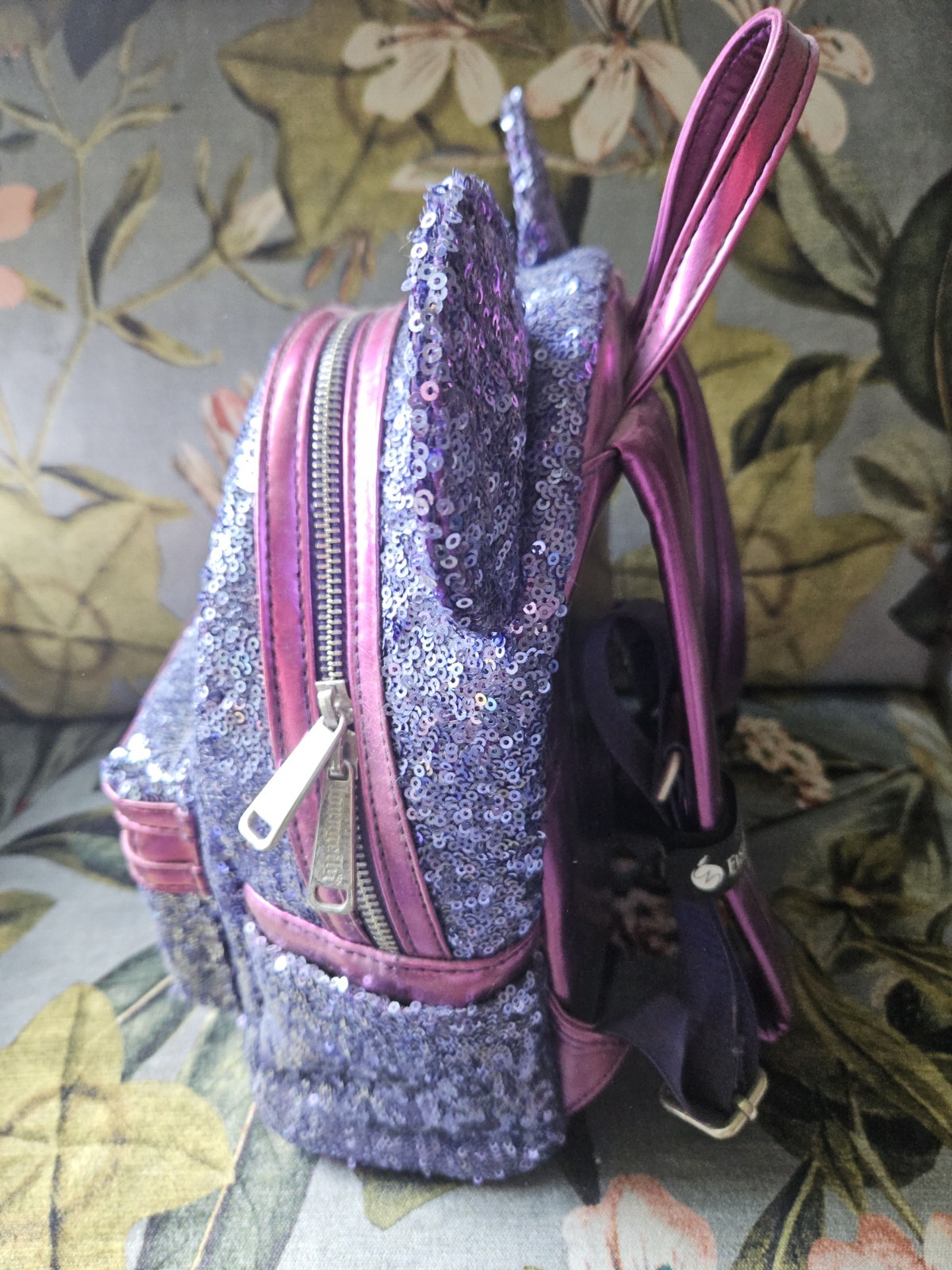 Loungefly Disney Purple Potion Sequin Bag & Ears Set