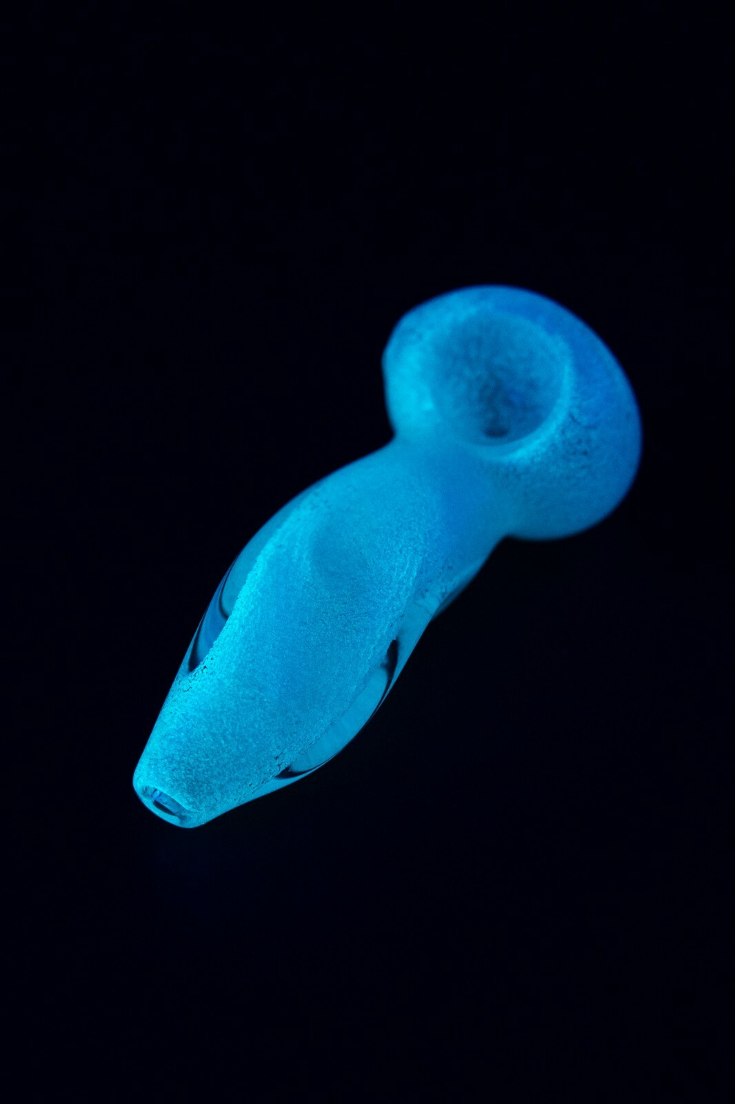 3″ Twisted Glow in the Dark TOBACCO Hand Smoking Pipe w/ Carb Hole