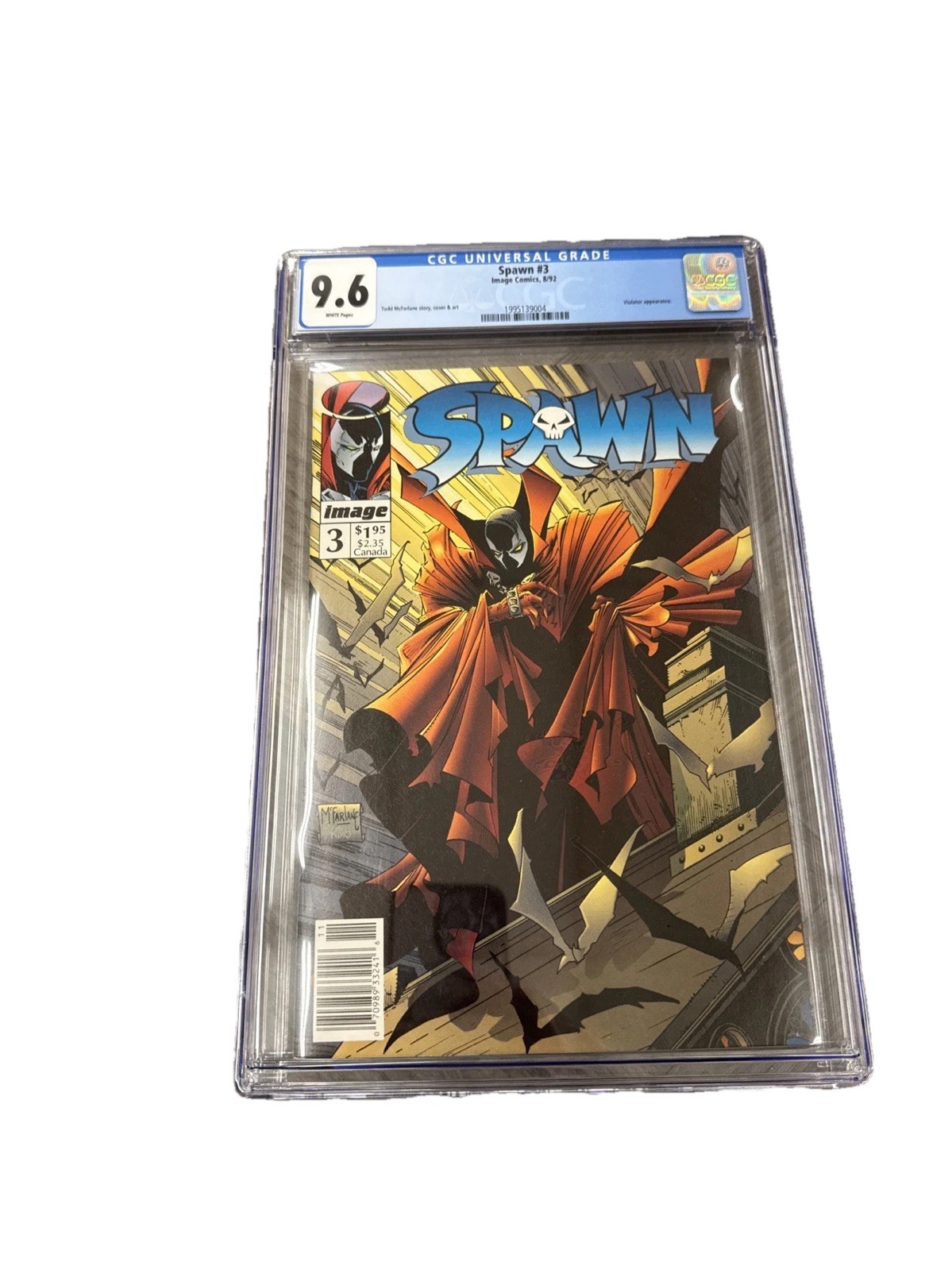 Spawn 3 Newstand Edition CGC 9.6 NM+ White Pages